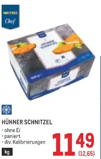 Metro Hühner schnitzel Angebot