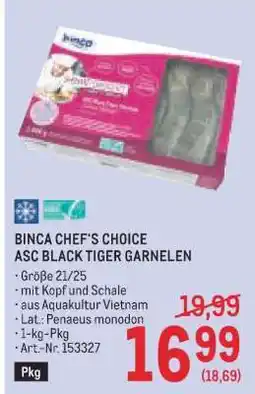 Metro BINCA CHEF‘S CHOICE ASC BLACK TIGER GARNELEN Angebot