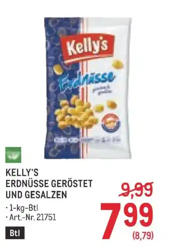 Metro Kelly's erdnüsse geröstet und gesalzen Angebot