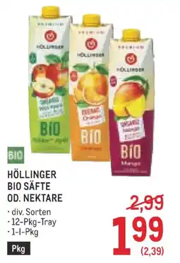 Metro Höllinger bio säfte od. nektare Angebot