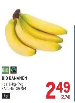 Metro Bio Bananen Angebot
