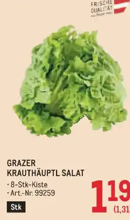 Metro Grazer krauthäuptl salat Angebot