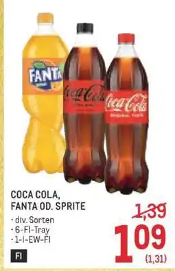 Metro Coca-Cola Fanta od. Sprite Angebot