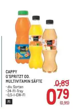 Metro CAPPY G'SPRITZT OD. MULTIVITAMIN SÄFTE Angebot