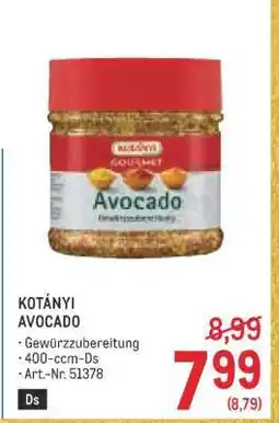 Metro KOTÁNYI AVOCADO Angebot