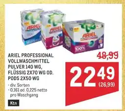 Metro ARIEL PROFESSIONAL VOLLWASCHMITTEL Angebot