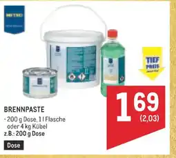 Metro Brennpaste Angebot
