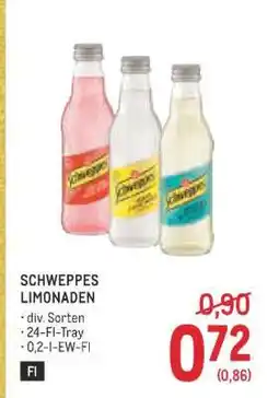 Metro Schweppes Limonaden Angebot