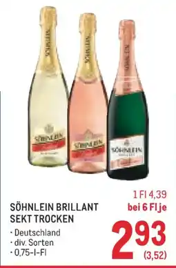 Metro Söhnlein brillant sekt trocken Angebot