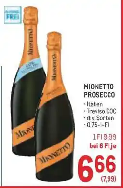 Metro Mionetto Prosecco Angebot