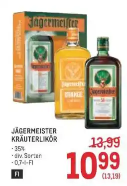 Metro Jägermeister Kräuterlikör Angebot