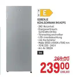 Metro Gorenje Kühlschrank R4142PS Angebot