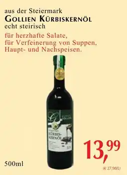 Winkler Markt Aus der steiermark gollien kürbiskernöl echt steirisch Angebot