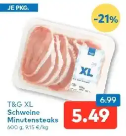 T&G T&G XL Schweine Minutensteaks Angebot