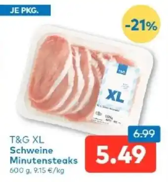 T&G T&G XL Schweine Minutensteaks Angebot