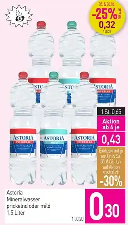 Sutterlüty Astoria Mineralwasser prickelnd oder mild Angebot