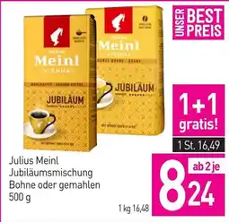 Sutterlüty Julius Meinl Jubiläumsmischung Bohne oder gemahlen Angebot