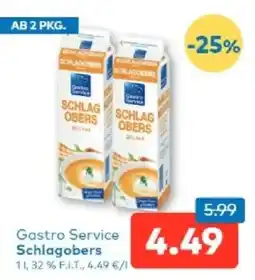 T&G Gastro Service Schlagobers Angebot