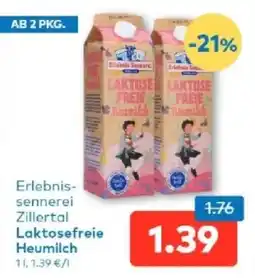 T&G Erlebnis- sennerei Zillertal Laktosefreie Heumilch Angebot