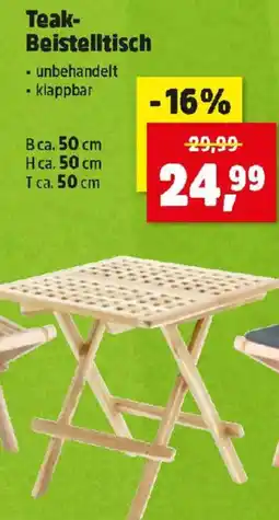 Thomas Philipps Teak- Beistelltisch Angebot