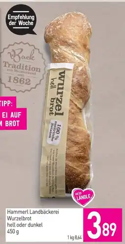 Sutterlüty Hammerl Landbäckerei Wurzelbrot hell oder dunkel Angebot