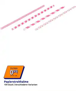 Action Papierstrohhalme Angebot
