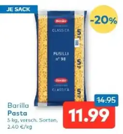 T&G Barilla Pasta Angebot