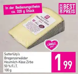 Sutterlüty Sutterlüty's Bregenzerwälder Heumilch-Käse Zirbe Angebot