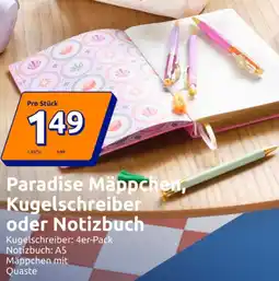 Action Paradise Mäppchen, Kugelschreiber oder Notizbuch Angebot