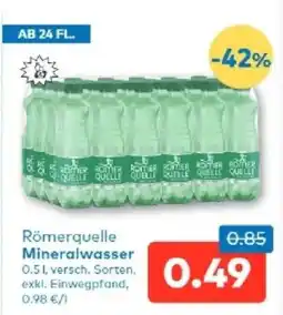 T&G Römerquelle Mineralwasser Angebot