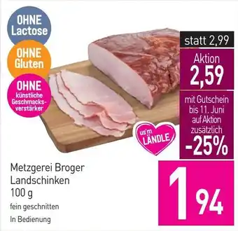 Sutterlüty Metzgerei Broger Landschinken Angebot