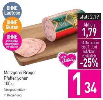 Sutterlüty Metzgerei Broger Pfefferlyoner Angebot