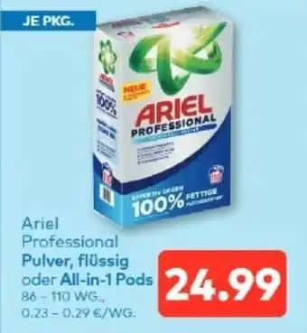 Ariel Professional Pulver, flüssig oder All-in-1 Pods