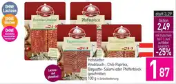 Sutterlüty Hofstädter Knoblauch-, Chili-Paprika, Baguette-Salami oder Pfefferblock geschnitten Angebot