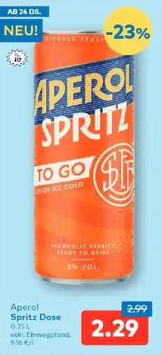 T&G Aperol Spritz Dose Angebot