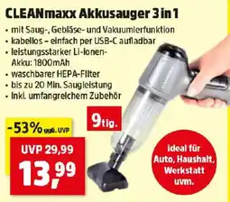 Thomas Philipps CLEANmaxx Akkusauger 3 in 1 Angebot