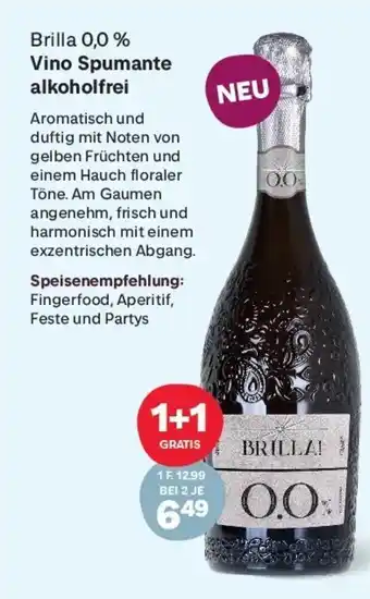 Brilla 0,0% Vino Spumante alkoholfrei