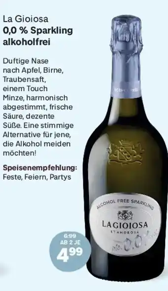 La Gioiosa 0,0% Sparkling alkoholfrei