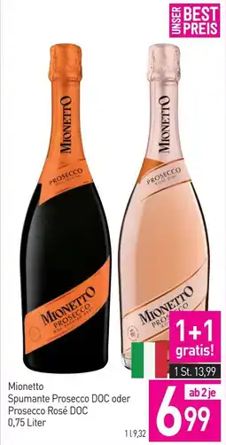 Sutterlüty Mionetto Spumante Prosecco DOC oder Prosecco Rosé DOC Angebot