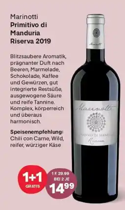 MPreis Marinotti Primitivo di Manduria Riserva 2019 Angebot