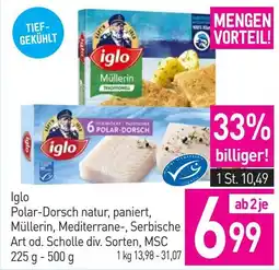 Sutterlüty Iglo Polar-Dorsch natur, paniert, Müllerin, Mediterrane-, Serbische Angebot