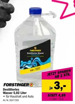 Forstinger Destilliertes Wasser Angebot