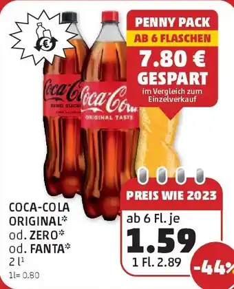 PENNY Coca-cola original od. zero od. fanta Angebot
