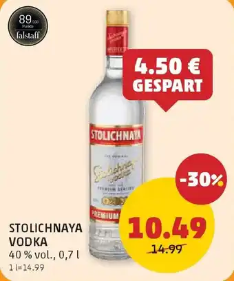 PENNY Stolichnaya vodka Angebot