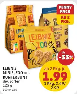 PENNY Leibniz minis, zoo od. kunterbunt Angebot