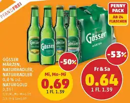 PENNY Gösser märzen, naturradler, naturradler 0,0% od. naturgold Angebot