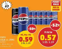 PENNY Pepsi cola od. zero Angebot