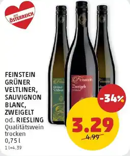 PENNY Feinstein grüner veltliner, sauvignon blanc, zweigelt od. riesling Angebot