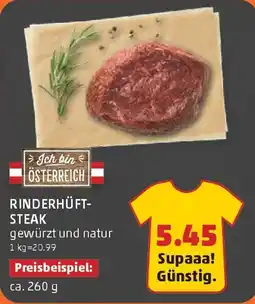 PENNY Rinderhüft- steak Angebot