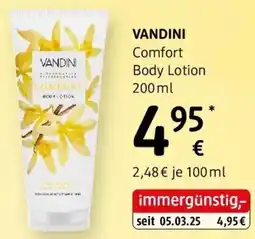dm VANDINI Comfort Body Lotion Angebot